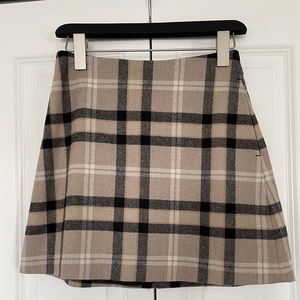 Aritzia checkered mini skirt